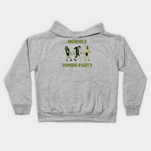 Norfolk Zombie Party Green Kids Hoodie